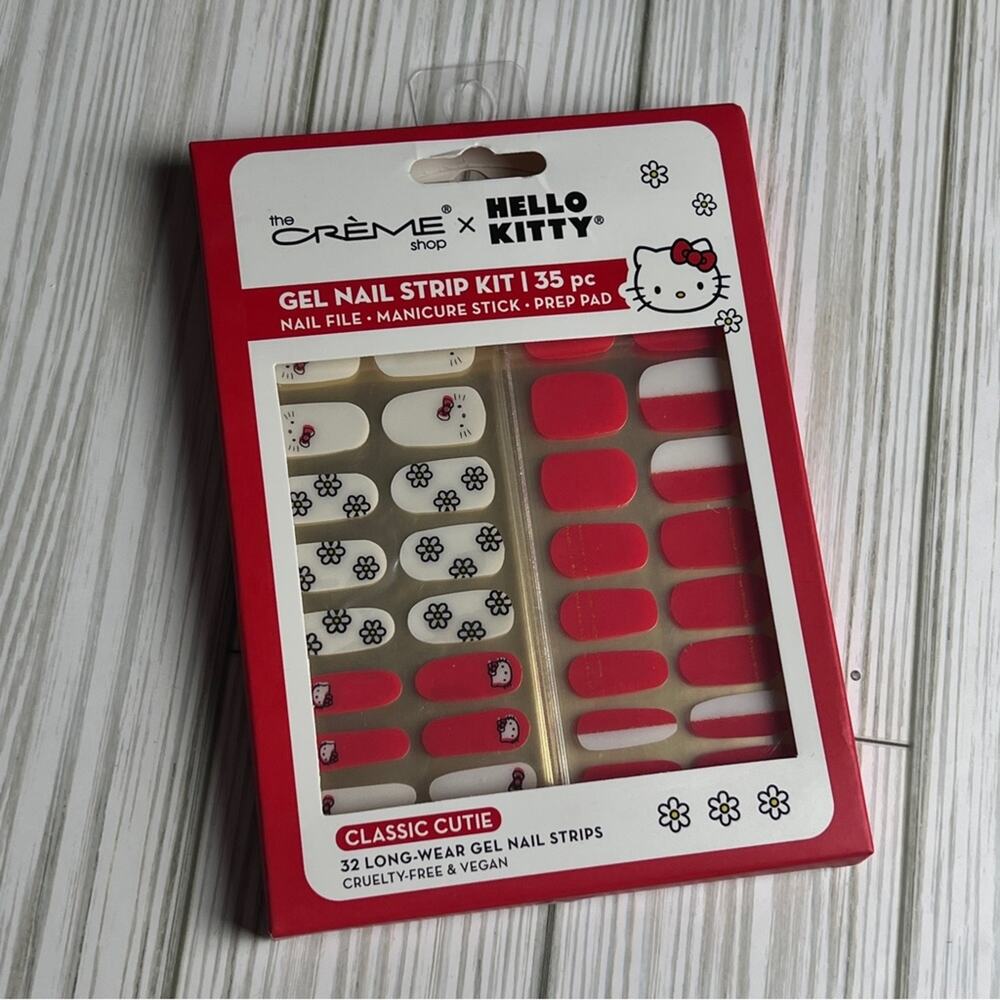 The Creme Shop Hello Kitty Gel Nail Classic Cutie Strip  DIY Kit 35 Pieces